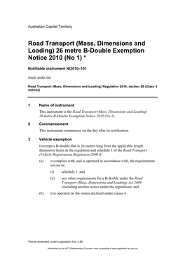 Templates and Checklist for the Notification of Registrable Instruments on the ACT Legislation Register