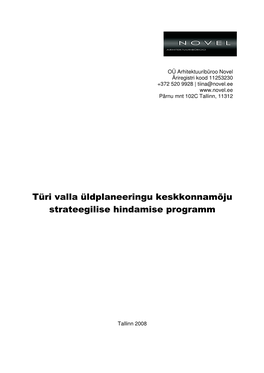 Türi Valla Üldplaneeringu Keskkonnamõju Strateegilise Hindamise Programm