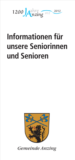 Informationen Für Unsere Seniorinnen Und Senioren