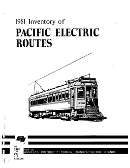 1981 Caltrans Inventory of Pacific Electric Routes