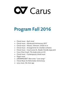 Program Fall 2016