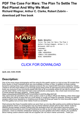 <0Df6e1d> PDF the Case for Mars: the Plan to Settle the Red Planet