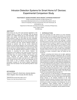 Intrusion Detection Systems for Smart Home Iot Devices: Experimental Comparison Study