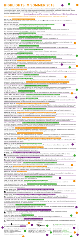 Highlights Im Sommer 2018