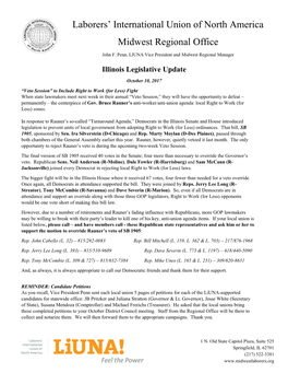 Illinois Legislative Update