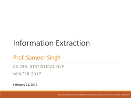 Information Extraction