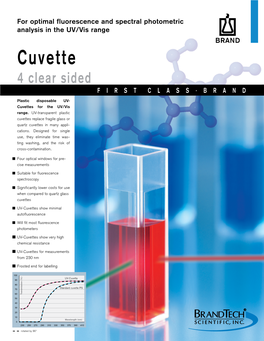 Cuvette 4 Clear Sided FIRST CLASS·BRAND