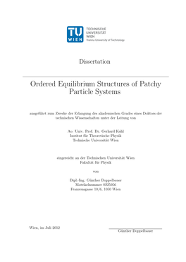 Ordered Equilibrium Structures of Patchy Particle Systems