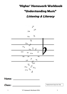 Higher Home Learning Tasks