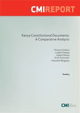 Kenya Constitutional Documents: a Comparative Analysis