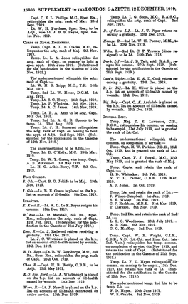 15556 Supplement to the London Gazette, 12 December, 1919