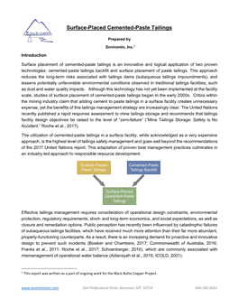 Surface(Placed,Cemented(Paste,Tailings
