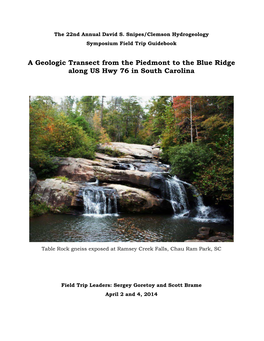 Geologic Controls on the Morphology of the Chattooga River