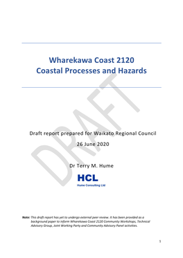 Wharekawa Coast 2120 Coastal Processes and Hazards