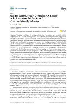 Nudges, Norms, Or Just Contagion? a Theory on Influences on The