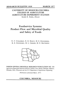 Foodservice Systems: Product Flow and Microbial Quality and Safety of Foods