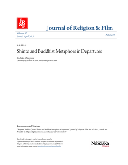 Shinto and Buddhist Metaphors in Departures Yoshiko Okuyama University of Hawaii at Hilo, Yokuyama@Hawaii.Edu