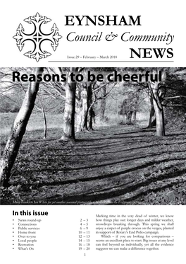 Reasons to Be Cheerful EYNSHAM NEWS