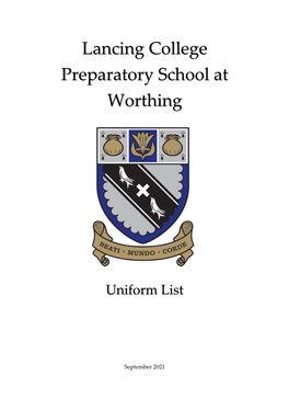 LPW Uniform List