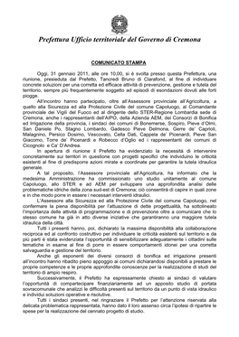 Prefettura Ufficio Territoriale Del Governo Di Cremona