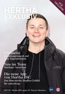 HERTHA EXKLUSIV Das Offizielle VIP-Magazin Von Hertha BSC Nr