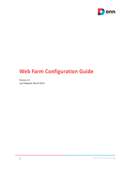 Web Farm Configuration Guide