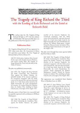 The Tragedy of King Richard the Third