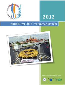 WBU-ICEVI 2012 : Volunteer Manual