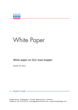 White Paper on CLC Read Mapper