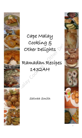 Cape Malay Cooking & Other Delights Ramadan Recipes 1432AH