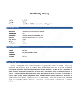 Anti-Myc Tag Antibody