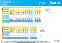 LIGNE 405 Duntzenheim Saverne Horaires Valables Du 15 Décembre 2019 0972 67 67 67 Au 30 Août 2020 Appel Non Surtaxé