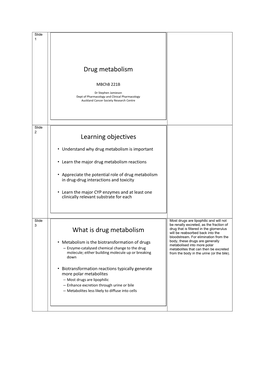 Drug Metabolism