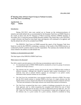 Results on the FISIM Tests on Maturity and Default Risk