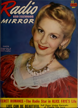 RADIO and TELEVISION MIRROR, Published Monthly by MACFADDEN PUBLICATIONS, INC., Washington and South Avenues, Dunellen, New Jersey