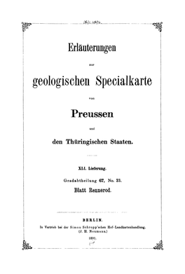 Geologischen Specialkarte