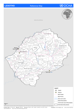 LESOTHO Reference Map