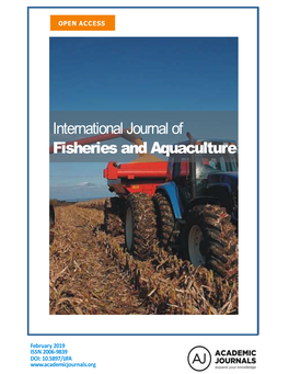 International Journal of Fisheries and Aquaculture
