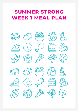 Summer Strong Week 1 Meal Plan