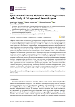 Application of Various Molecular Modelling Methods in the Study of Estrogens and Xenoestrogens