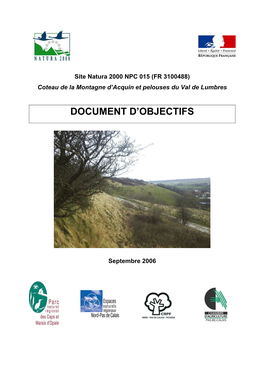 Document D'objectifs Fera L'objet Pour Les Propriétés Concernées, De Propositions De Contrats Natura 2000