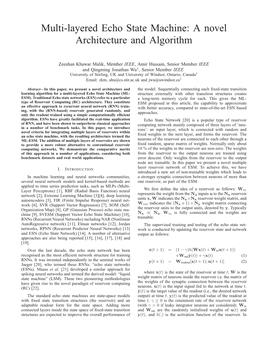Multi-Layered Echo State Machine: a Novel Architecture and Algorithm