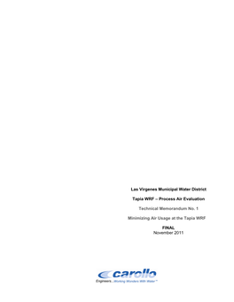 Process Air Evaluation Technical Memorandum No. 1 Minimizing Air