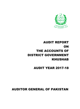 Audit Report on the Accounts of District Government Khushab