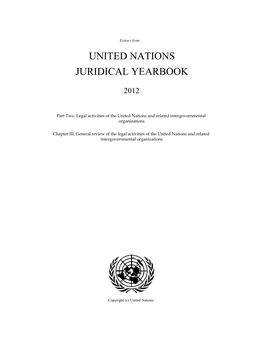 United Nations Juridical Yearbook, 2012