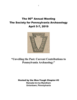“Unveiling the Past: Current Contributions to Pennsylvania Archaeology”