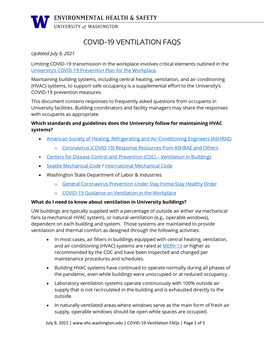 Covid-19 Ventilation Faqs