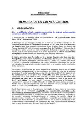 Memoria De La Cuenta General