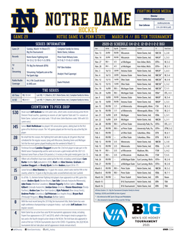 2020-21 Game Notes