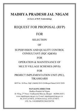 Request for Proposal (Rfp)